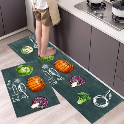 Tableware Pattern Floor Mat